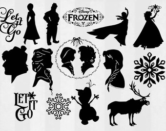 Frozen SVG Bundle, Frozen clipart, Frozen cut files, Frozen svg files for silhouette, files for cricut, svg, dxf, eps, cuttable design