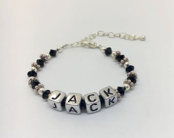 Baby Name Bracelet Crystal