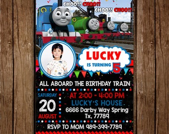 Thomas The Train Invitation, Thomas The Train Birthday, Thomas The Train Birthday Invitation, Thomas The Train Party, Thomas Train Invites