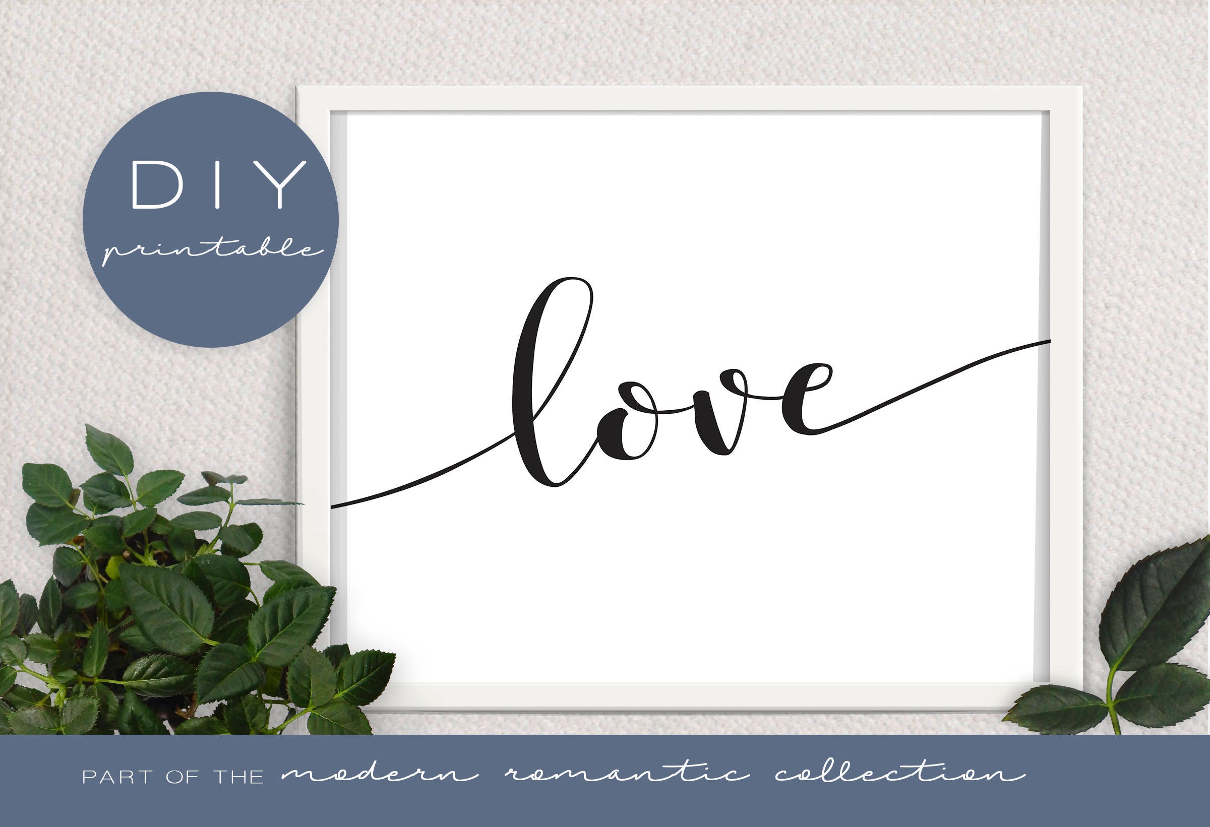 Wedding Love Sign Modern Romantic Collection Love Sign