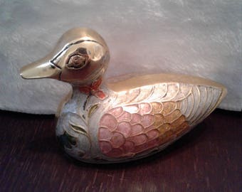 Brass Duck w/ Inlay of Bright Colors