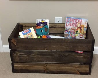 etsy wooden toy box