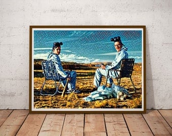 Breaking Bad Print INSTANT DOWNLOAD Walter White and Jesse Digital Print Wall Art Poster Digital Format ONLY