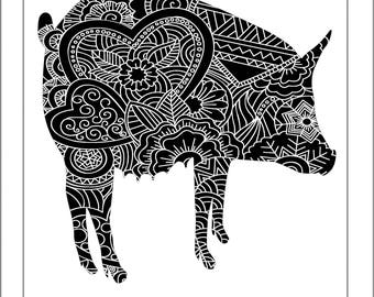 Download 14 Pig Mandala Svg Free Svg Bundles Free Svg Cut Files