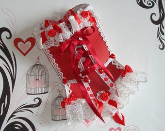 Bustier card, glamorous corset