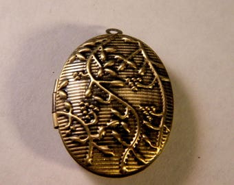 1 charm pendant Locket door photo-bronze - 30 mm B023