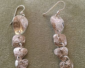 Dangly silver earrings