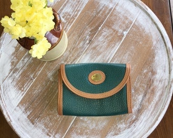 Green leather clutch or cross body bag
