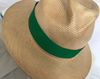 Hat with green trim