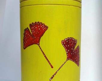 Yellow bamboo XXS "Ginkgos Couple" pot
