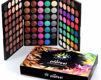 DIY 120 color highly pigmented matte shimmer eyeshadow palette Free USA shipping