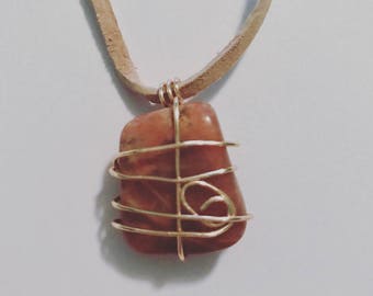 Peach Moonstone Necklace