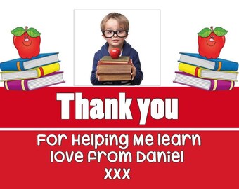 Personalised your photo thank you teacher notes pack of 10