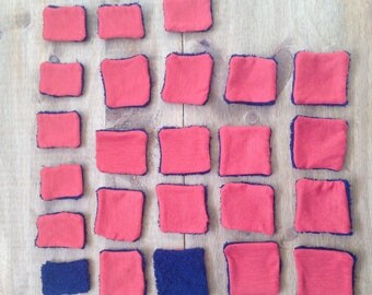 Set of 24 reusable eco-friendly wipes