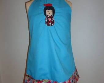 DRESS MY KOKESHI GIRL TURQUOISE 3 YEARS *.