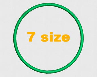 Circle Embroidery Design. Circle Monogram. Circle Machine Embroidery.