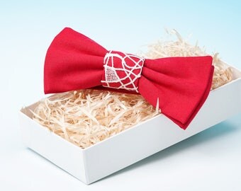 Bow tie with Plauen lace / bow tie with Plauen lace
