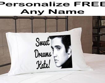 Elvis Presley Pillowcase, Pillow Case, Elvis Gifts, Ladies Gift, The King, Elvis Presley Decor, Elvis Decor, Elvis, Bedroom, Bedding,