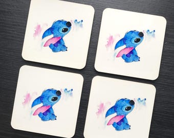 Stitch coasters, disney coasters, disney placemats, disney art