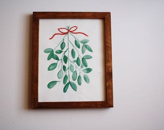 Mistletoe painting | Etsy