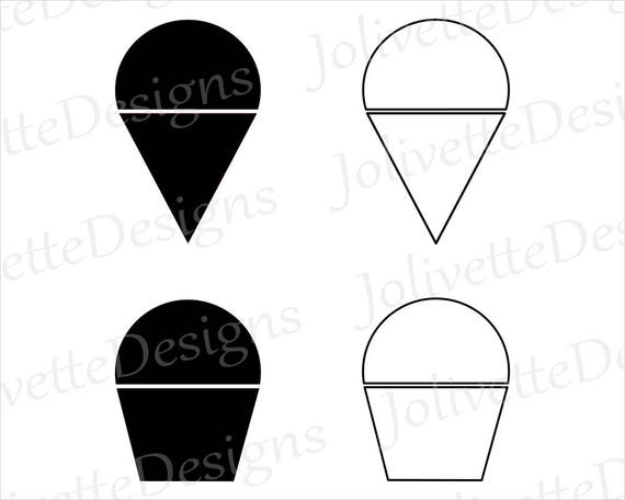 Snow Cone Ice Cream Cones Cups Dessert Clip Art Clipart