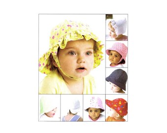 McCalls P270 Infants Hats Fashion Accessories Sewing Pattern Size NB - XL UNCUT