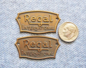 Regal Brass Tag Advertising Ephemera Antique Tube Radio ID Name Plate Repurpose Hardware