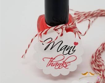 Mani Thanks Tags Bridal Shower Thank You Gifts Baby Shower