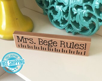 Personalized Teacher Ruler- Personalized Teacher Gift Teacher Gift Personalized Teacher Appreciation gift Teacher Name Plate Teacher gift
