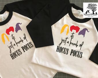 hocus pocus shirt / Its just a bunch of hocus pocus darling / Funny halloween shirt / raglan / Trendy Tee