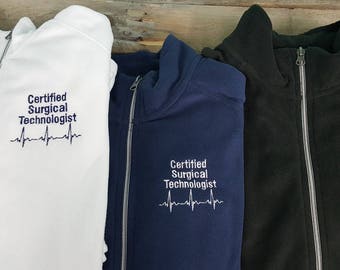 Registered Nurse Embroidered Fleece Jacket NICU ER Nurse