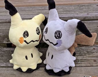 Mimikyu and Shiny Mimikyu Pokemon Plush Handmade Fan Art Dolls