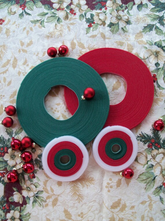 5 Yard Holiday Pack of Genuine Ultra Thin Doll Clothes Velcro® / Extra Thin Velcro®