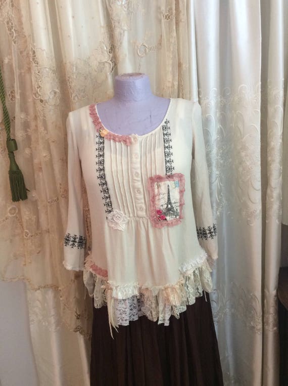Indian Gauze Top cool comfortable cotton boho hippie blouse