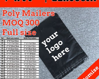 300 poly mailers 9x12, customize logo poly mailers bag, shipping bag, polymailers, courier bag, Shipping Envelopes, Mailing Envelopes