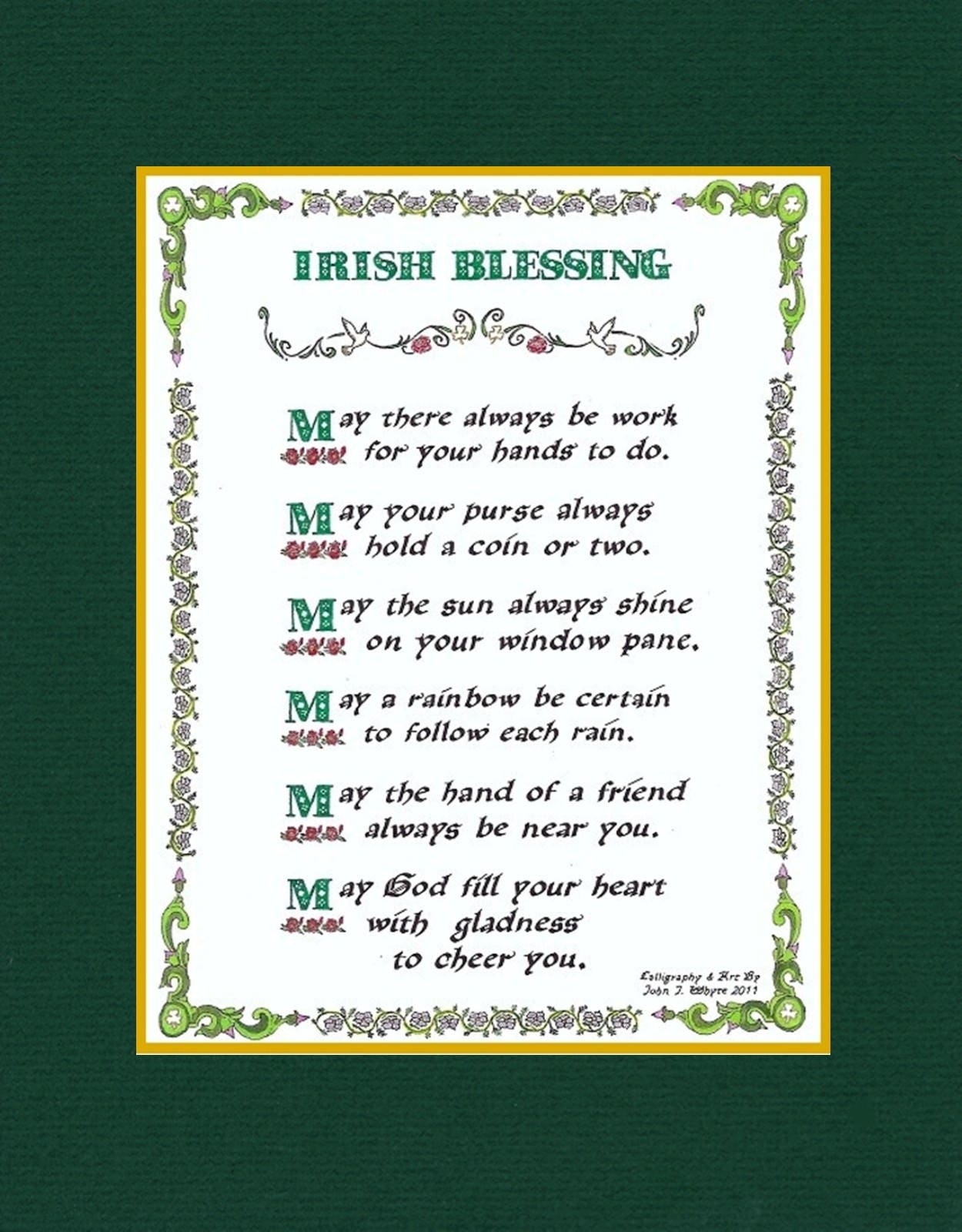 Irish Blessing May There Always Be Work For Your Hands To Do