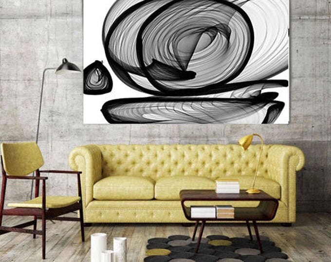 Industrial feel 21-13-49. New Media Abstract Black and White Canvas Art Print, Canvas Art Print up to 50" by Irena Orlov