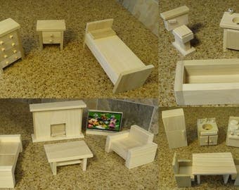 Wooden Dollhouse Furniture Hand Crafted 2017-18