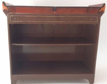 Vintage 1970's Sindy Pedigree Brown Hostess Trolley - Retro Dollhouse Furniture