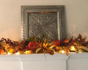Fall Mantle Garland, Autumn Decor, Fall Garland, Pumpkin Garland, Shelf Garland, Fireplace Garland
