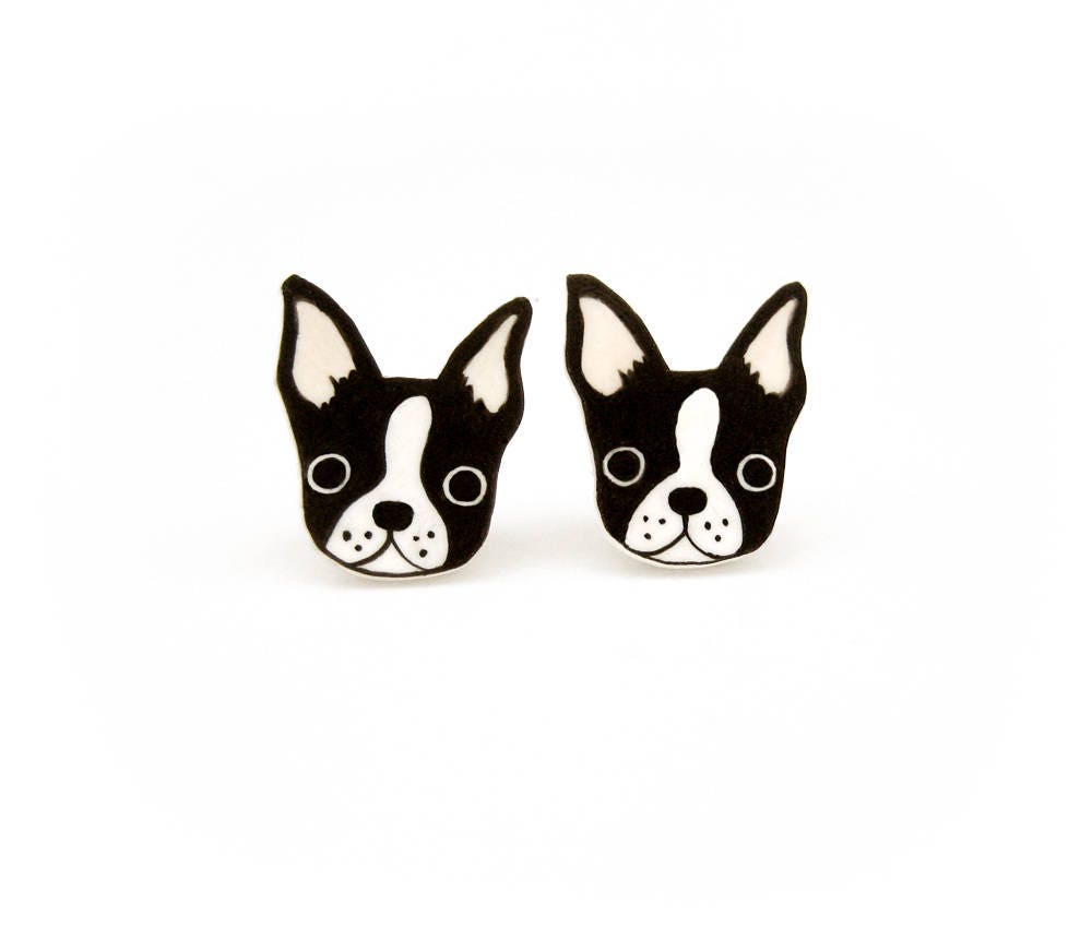 Boston Terrier Earrings Boston Terrier Jewelry Boston