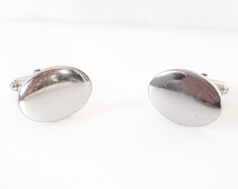 Vintage Anson Sterling Silver Oval Cufflinks