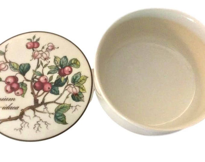 Villeroy Boch Botanica Porcelain Candy Dish, 3" , Lingonberry, VACCINIUM, Luxembourg Vintage Trinket Box, Christmas Gift, FREE Shipping USA