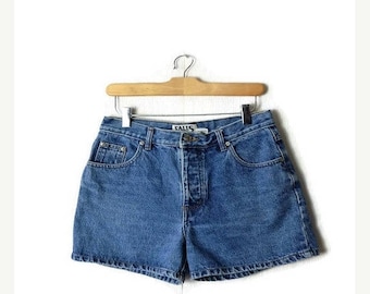 ON SALE Vintage Blue High Waist Denim Shorts from 90's*