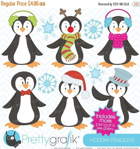 80% OFF SALE 80 Percent 0FF Sale penguin clipart commercial use, vector graphics, digital clip art, digital images - Cl401 Il_570xn