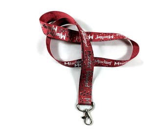 Mischief Managed Gryffindor ID Badge Lanyard, Harry Potter Badge Holder, Maurder Map, Key Chain, Pin Trading Lanyard, Key Fob, Con Lanyard