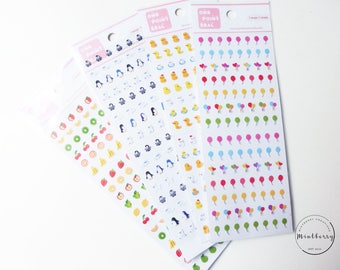 Mini Deco Stickers Tiny Balloons Ducks Fruits Penguins Cartoons Cute