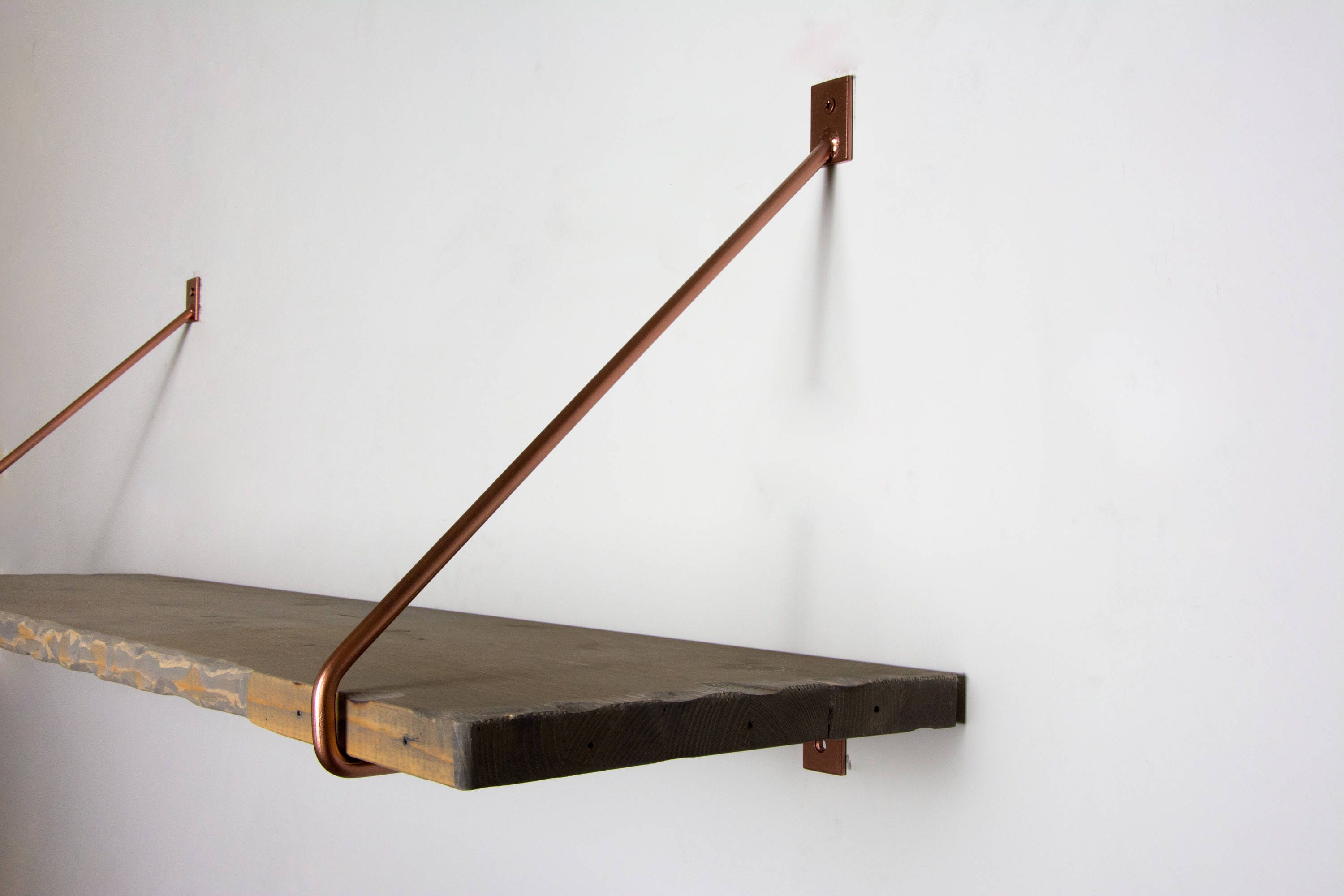 Pair of Minimalist Copper Shelf Brackets - Newest Design ...