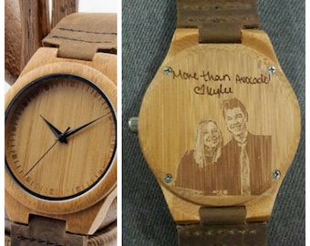 personalized engraved mens wooden watch, wood watch, groomsmen gifts, christmas gift, fathers day gift, wooden watch, mens gift, watch