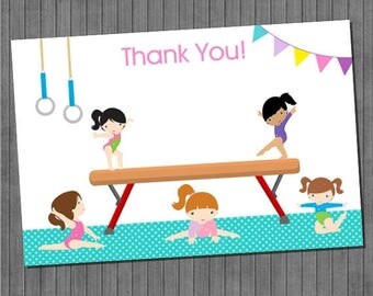 FLASH SALE Gymnastics Thank You Cards
